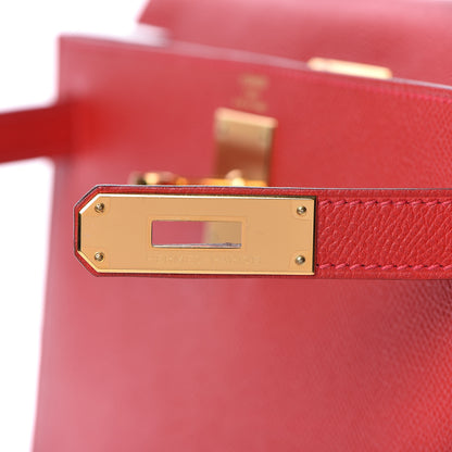 Hermes Epsom Kelly Sellier 28 Rouge Casaque 27 of 42