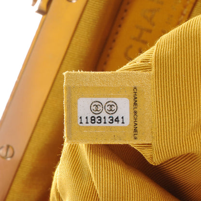 Chanel Pleated Jersey Bow Clutch Yellow 9 of 9