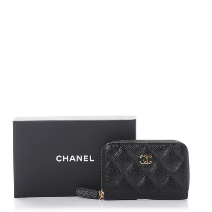 Chanel Caviar Quilted Zip Coin Purse Black 8 of 8