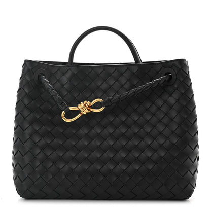 Bottega Veneta Nappa Intrecciato Medium Andiamo Shoulder Bag Black 1 of 9