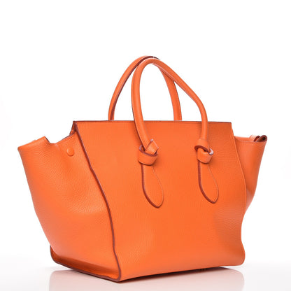 Celine Crisped Calfskin Small Tie Knot Tote Bright Orange 4 of 16