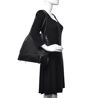 Chanel Iridescent Calfskin Quilted Large VIP Tote Black 2 of 16
