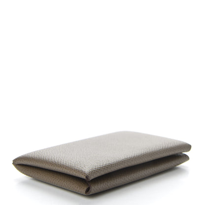 Hermes Epsom Calvi Card Case Etoupe 4 of 7