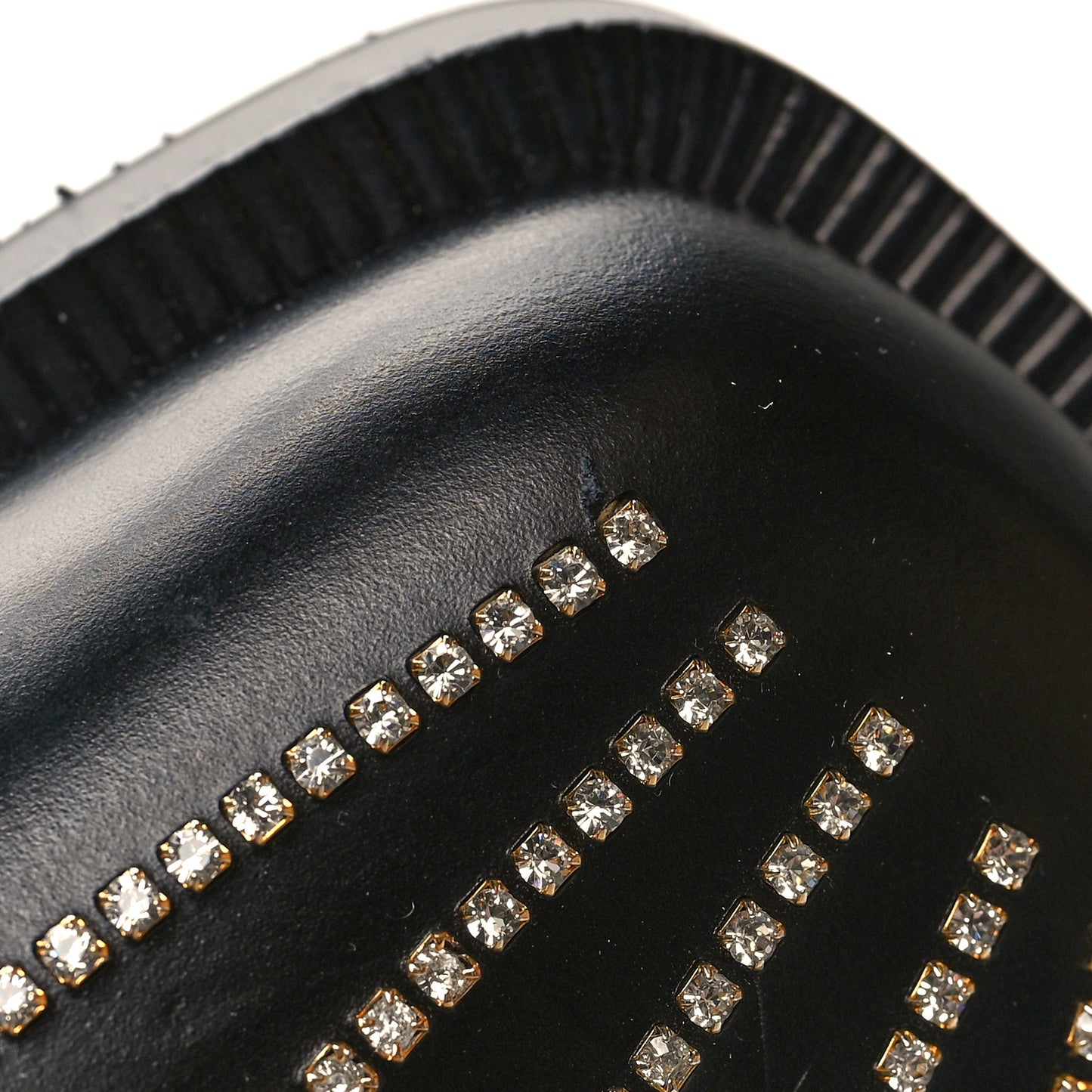 Calfskin Crystal Mens Lace Up Shoes 9.5 Black