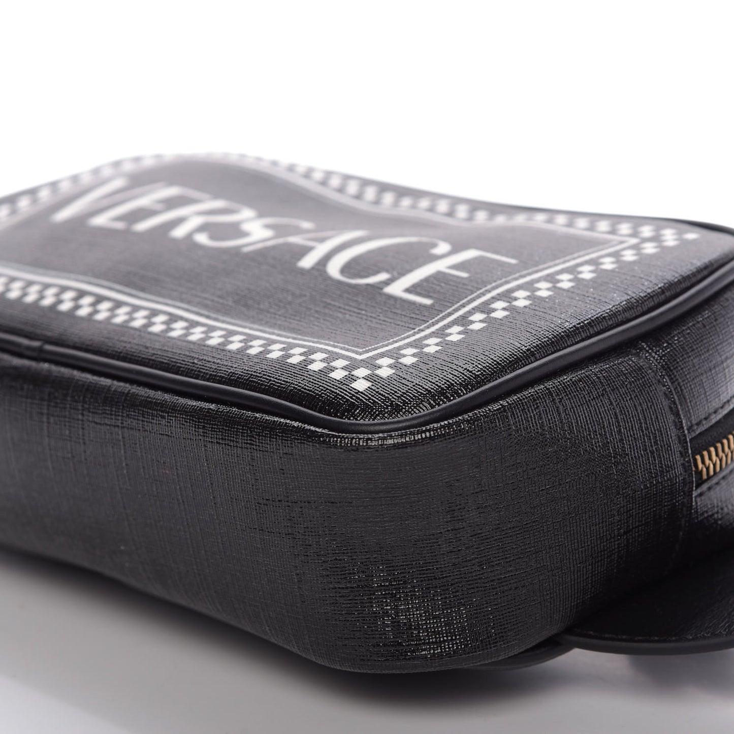 Grained Calfskin 90's Logo Belt Bag Black