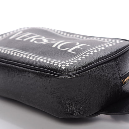 Versace Grained Calfskin 90's Logo Belt Bag Black 7 of 9