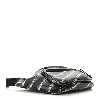 Balenciaga Smooth Calfskin Losange Monogram Explorer Belt Bag Black Grey 4 of 10