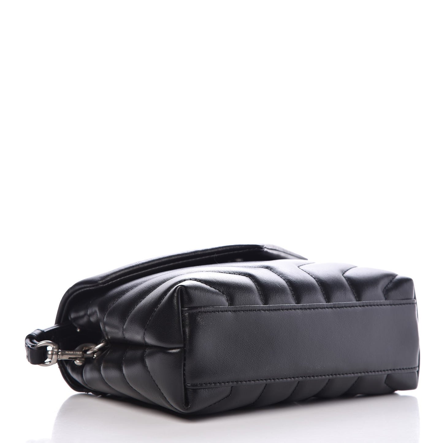 Calfskin Y Quilted Monogram Toy Loulou Crossbody Bag Black