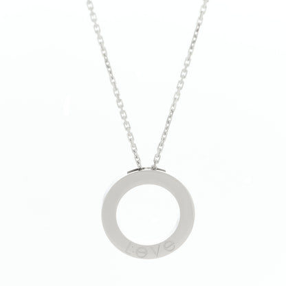 Cartier 18K White Gold Diamond LOVE Paved Necklace 5 of 6