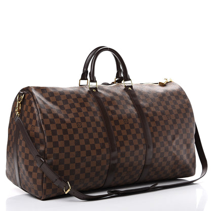 Louis Vuitton Damier Ebene Keepall Bandouliere 55 2 of 22