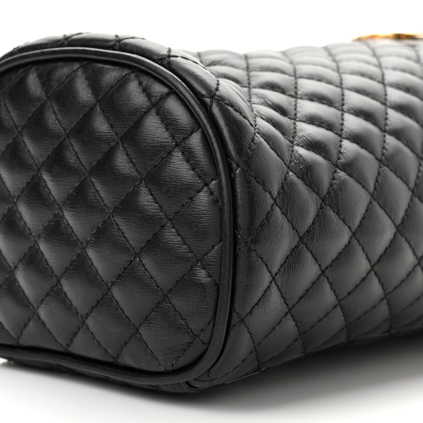 Calfskin Trapuntata Zumi Belt Bag Black