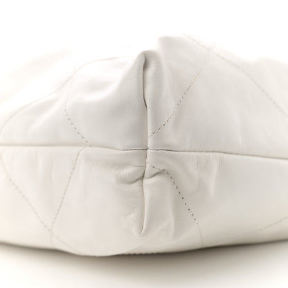 Chanel Shiny Calfskin Quilted Small Chanel 22  White 11 of 13
