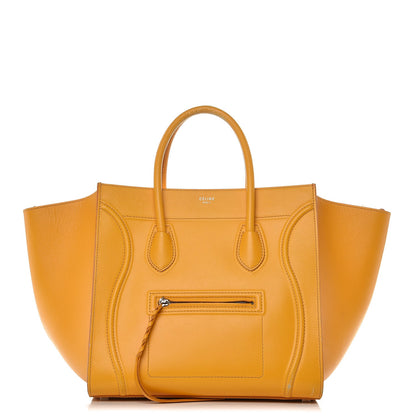 Celine Grained Calfskin Medium Phantom Luggage Saffron 1 of 19