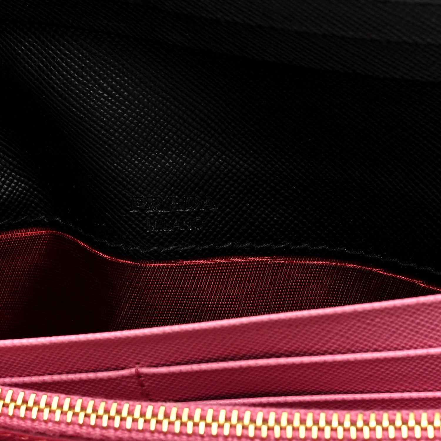 Prada Saffiano Floral Print Continental Flap Travel Wallet Black 7 of 8