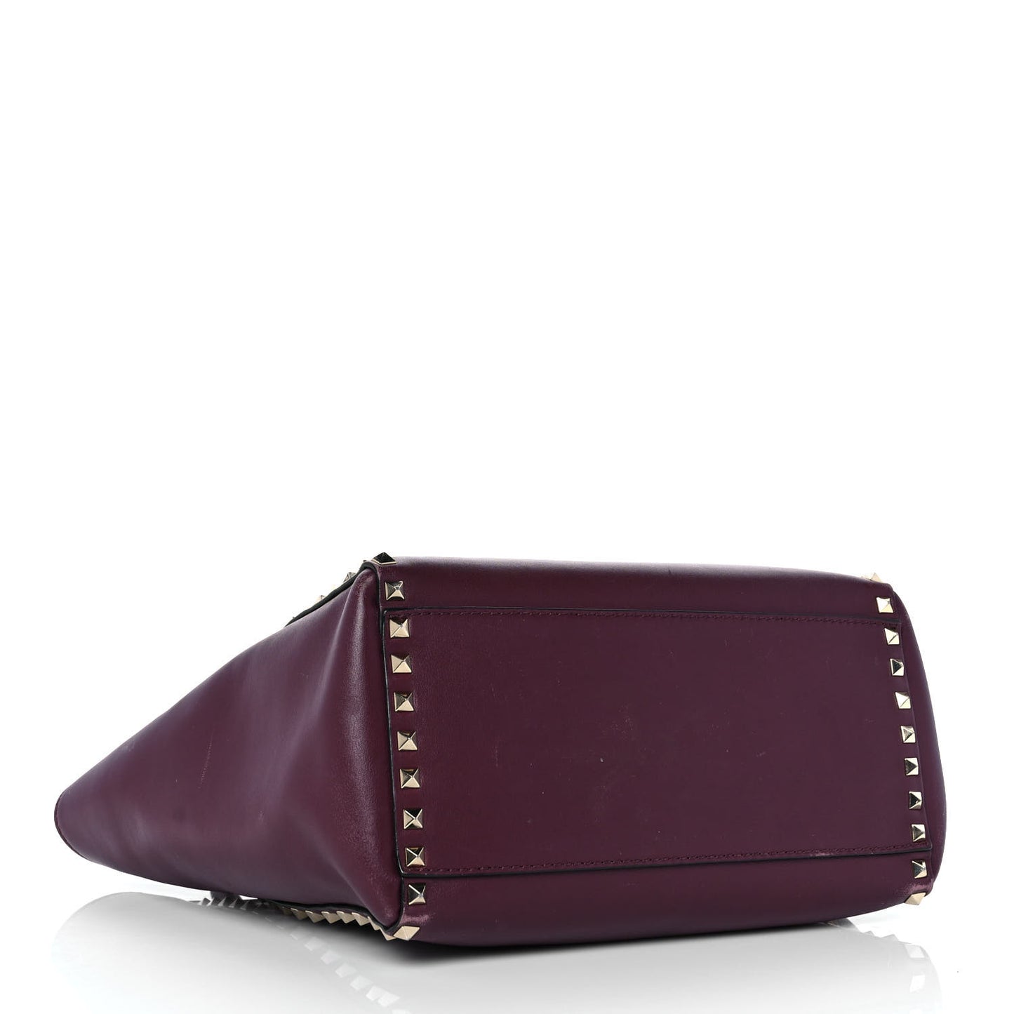Vitello Rockstud Double Handle Tote Rubin