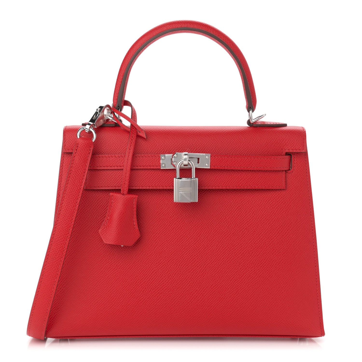 Hermes Epsom Kelly Sellier 25 Rouge De Coeur 1 of 11