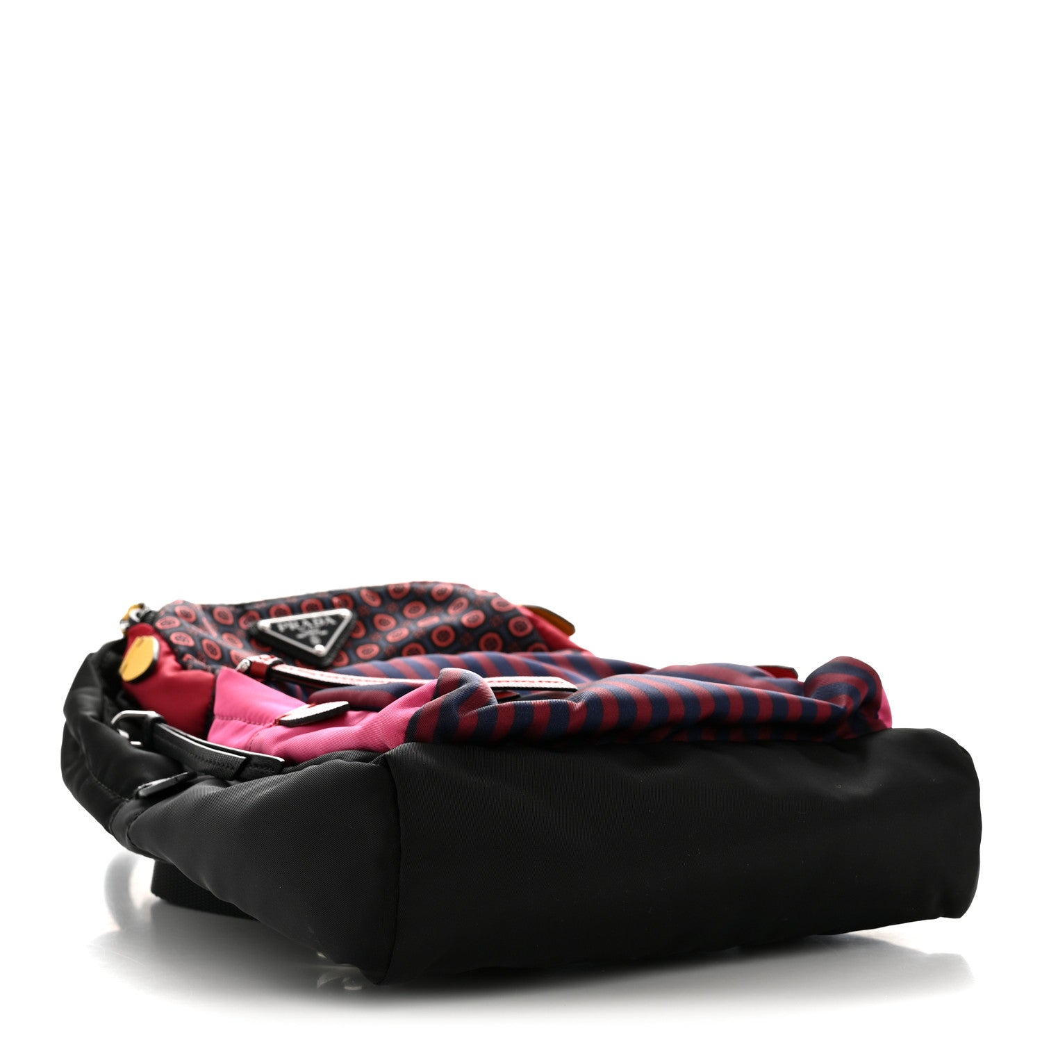 Prada Tessuto Stampato Nylon Otta Print Sling Backpack Pink Multicolor 4 of 14