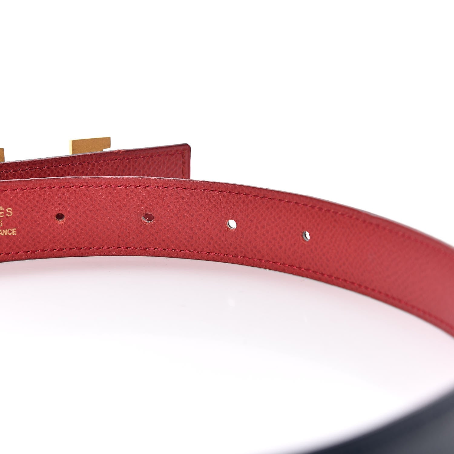 Hermes Courchevel 24mm Mini Constance H Belt 75 Rouge Vif 5 of 7