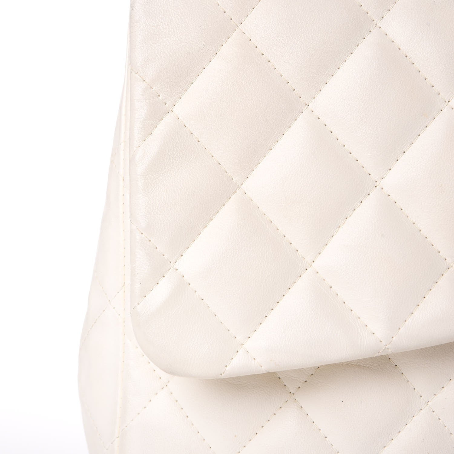 Chanel Lambskin Quilted Jumbo Single Flap White 12 of 19