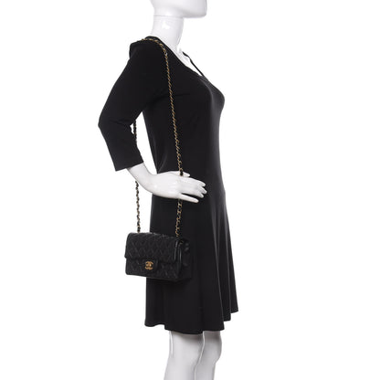 Chanel Lambskin Quilted Mini Rectangular Flap Black 2 of 9