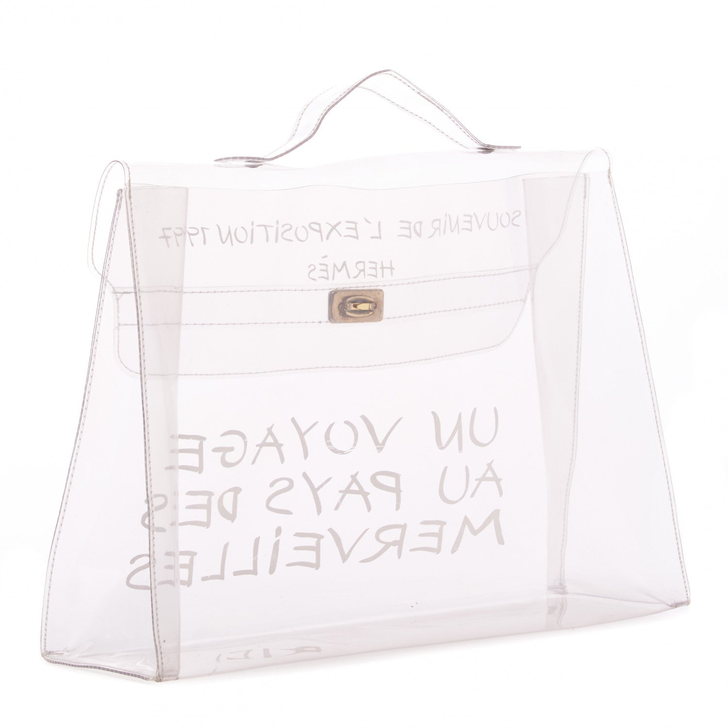 Hermes Vinyl Souvenir De L'Exposition Kelly Transparent 3 of 9