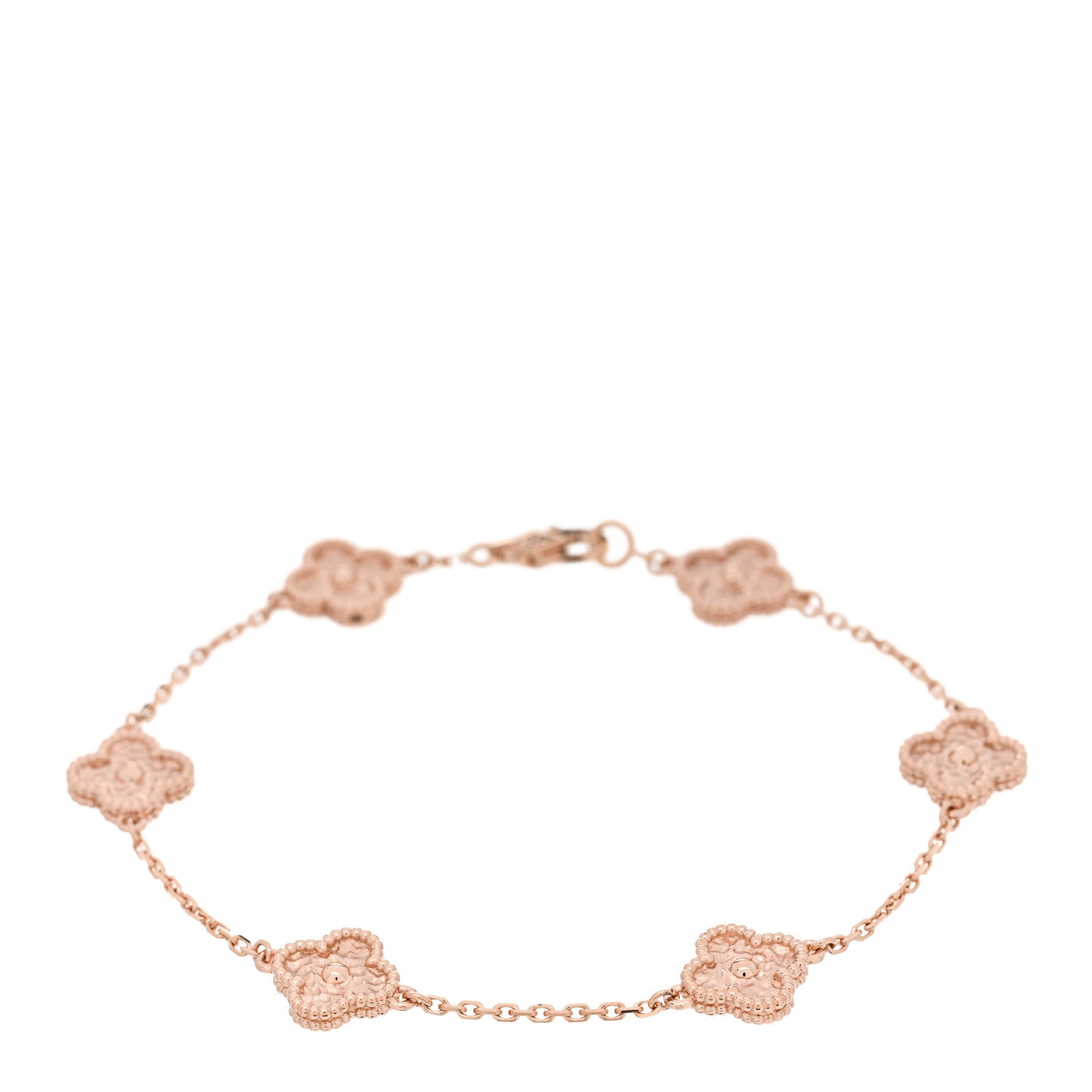 Van Cleef & Arpels 18K Rose Gold 6 Motifs Sweet Alhambra Bracelet 1 of 5