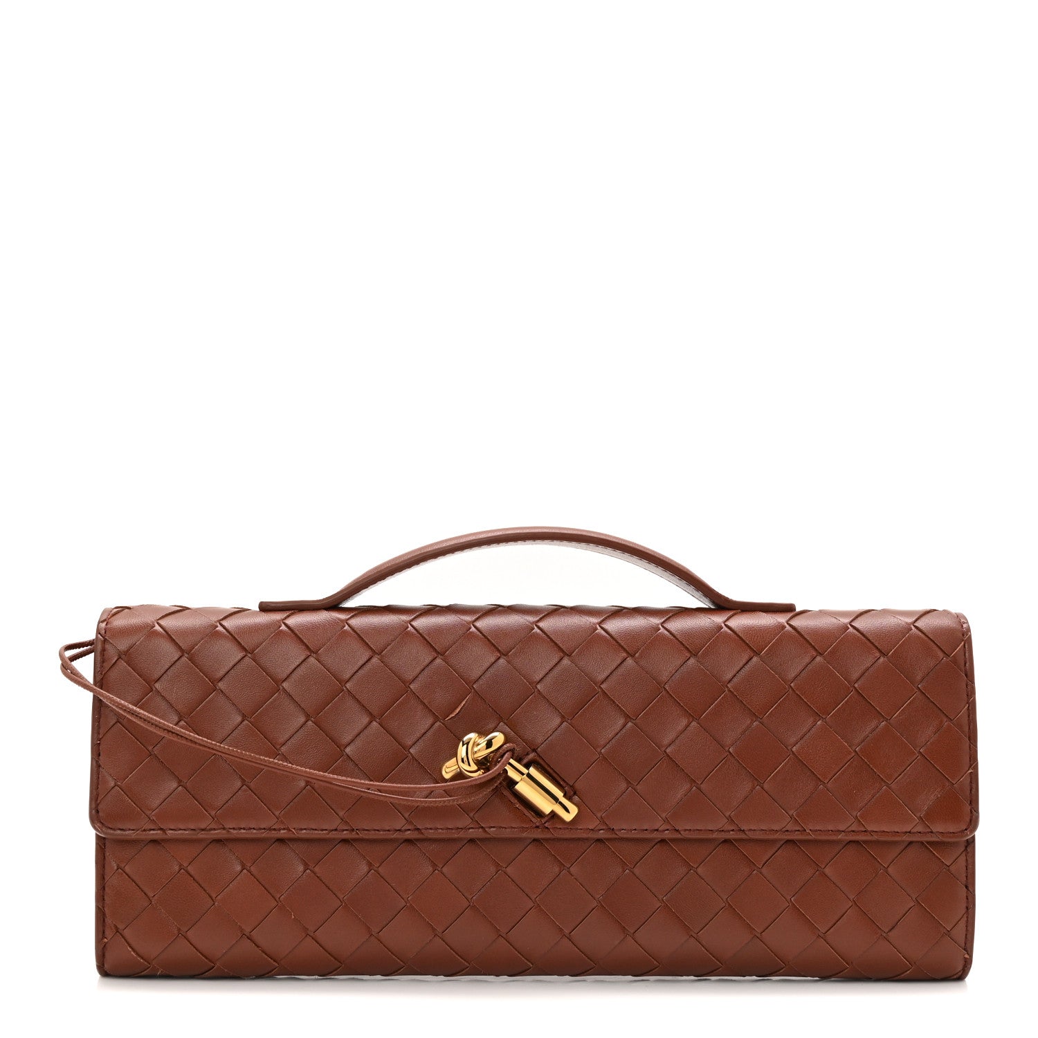 Bottega Veneta Nappa Intrecciato Long Andiamo Top Handle Sapele 1 of 6
