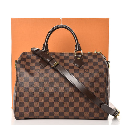 Louis Vuitton Damier Ebene Speedy Bandouliere 30 10 of 16