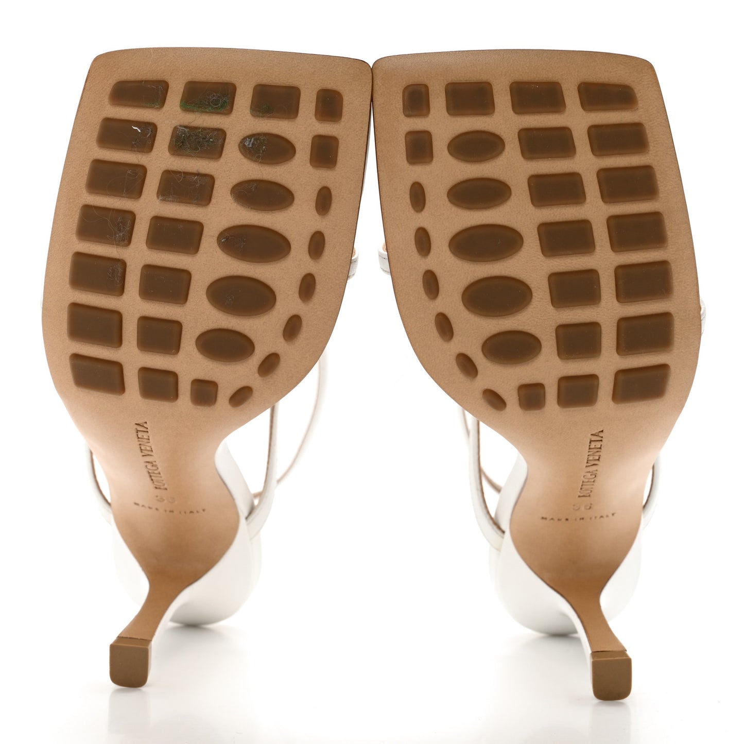 Lambskin Stretch Multi Strap 90mm Sandals 36 Optic White