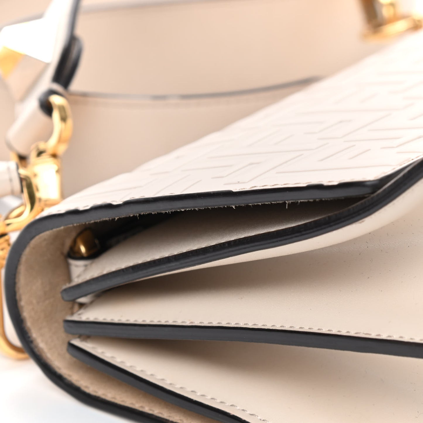 Vitello Liberty FF 1974 Embossed Kan I Shoulder Bag Camelia