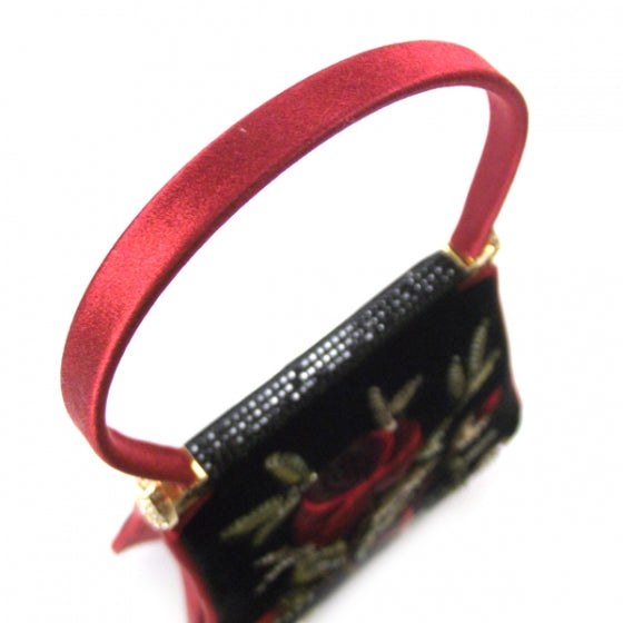 Velvet Embroidered Evening Bag