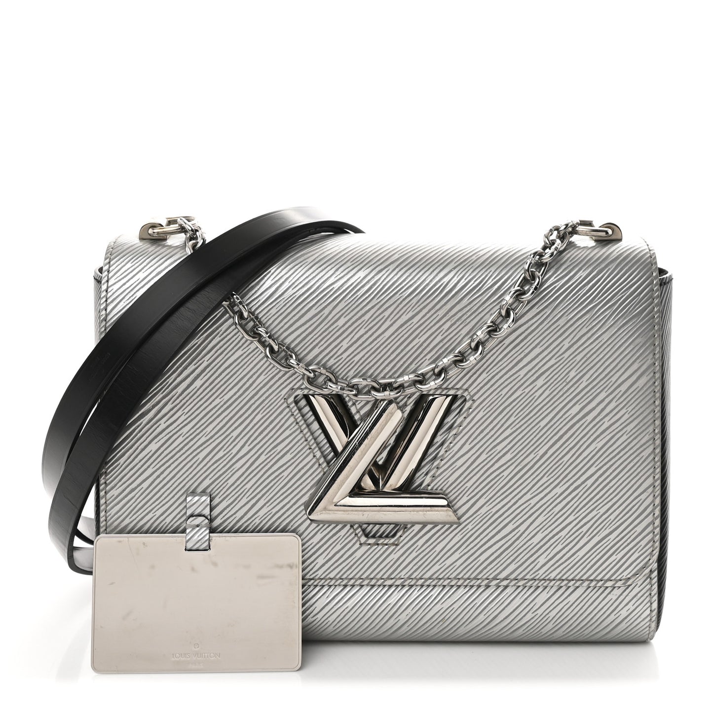 Epi Twist Shoulder Bag MM Argent