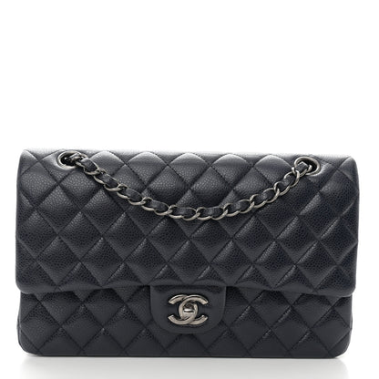 Chanel Caviar Quilted Medium Double Flap Navy 1 of 10