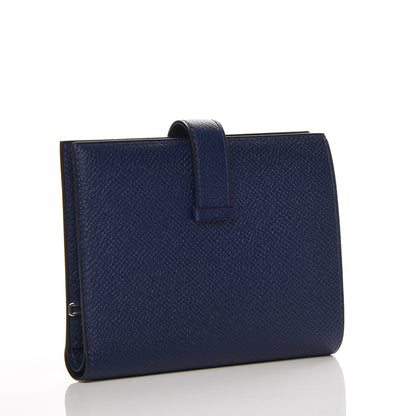 Hermes Epsom Bearn Compact Wallet Bleu Saphir 3 of 7