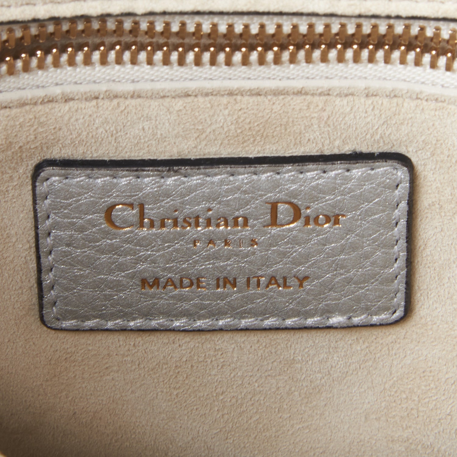 Christian Dior Metallic Grained Calfskin Cannage Medium Supple Lady Dior Silver 8 of 10
