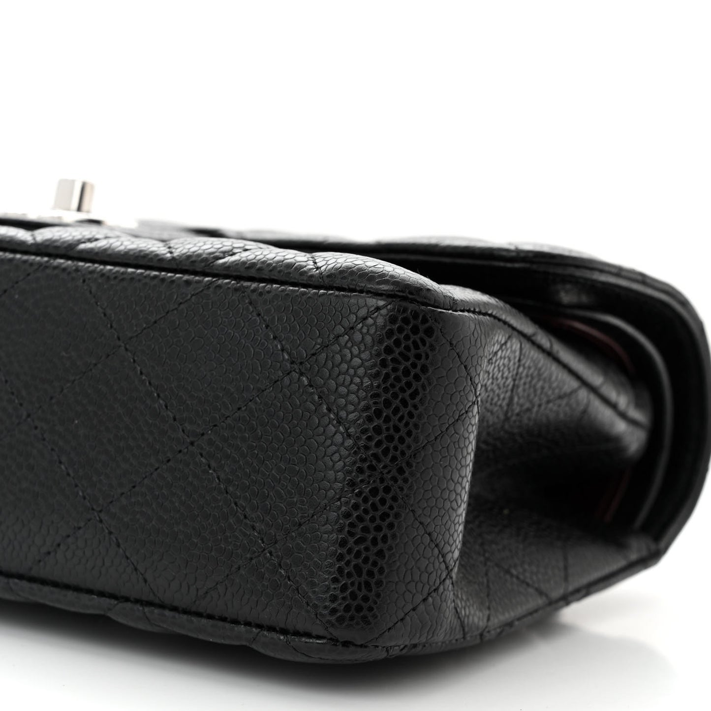 Caviar Quilted Small Double Flap Black