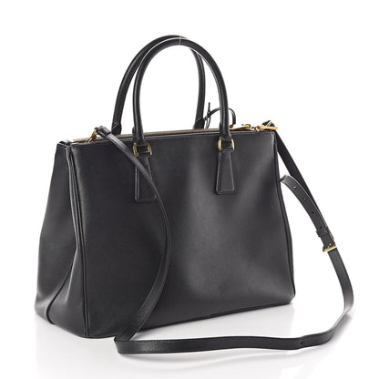 Prada Saffiano Medium Galleria Double Zip Tote Black 3 of 9