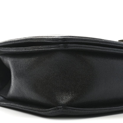 Chanel Caviar Chevron Quilted New Medium Boy Flap Black 9 of 11