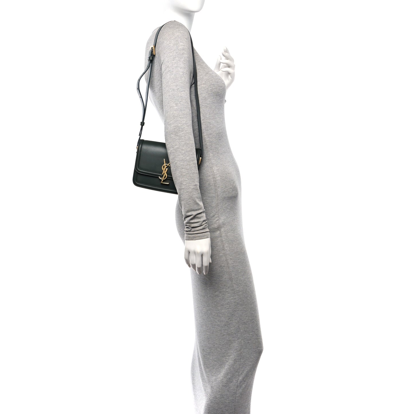 Smooth Calfskin Small Solferino Satchel Green