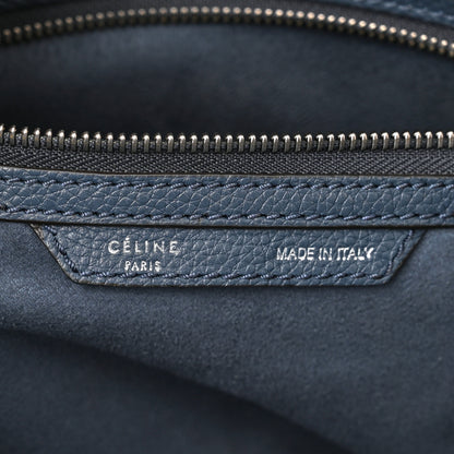 Celine Drummed Calfskin Mini Luggage Slate 5 of 11
