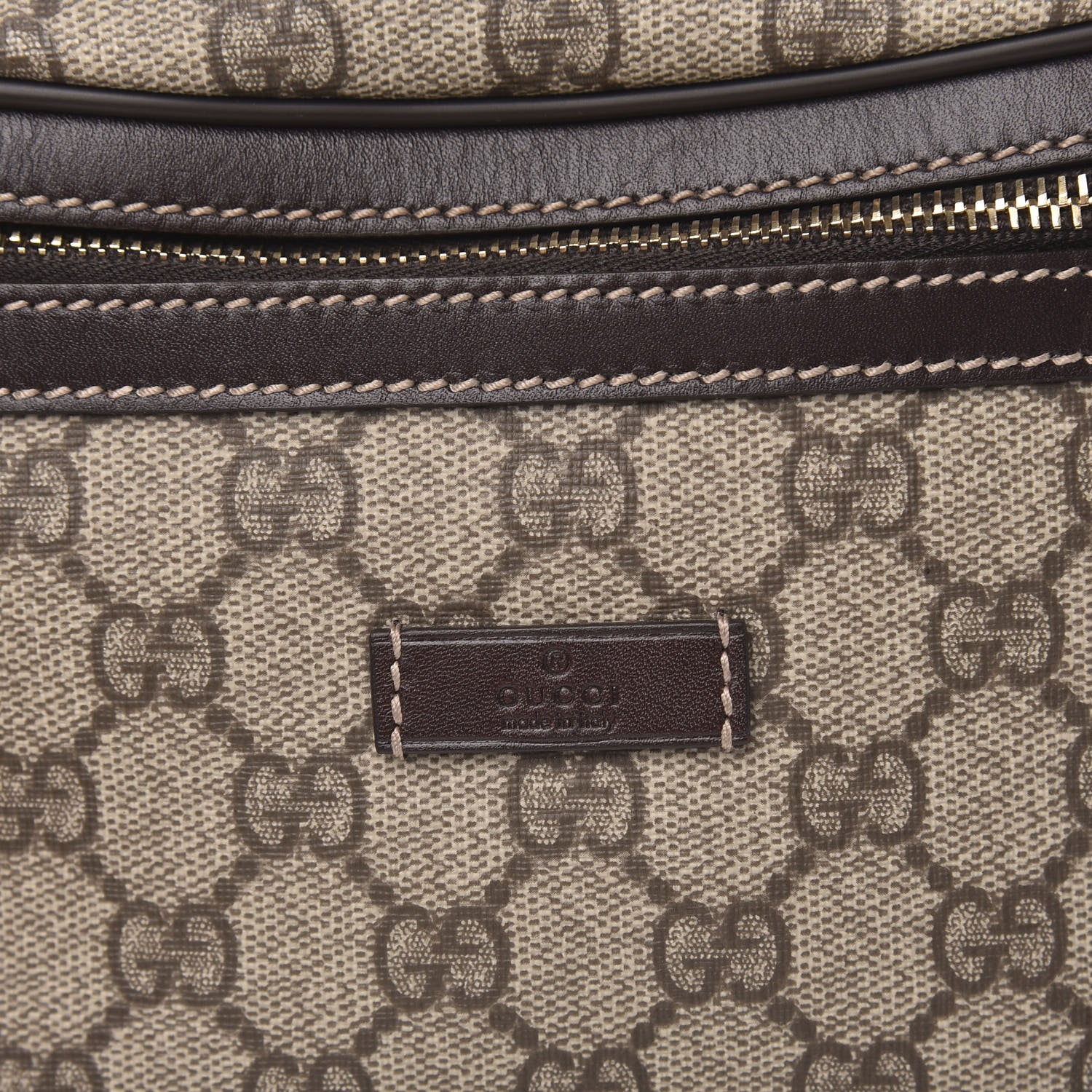 Gucci GG Supreme Monogram Belt Bag Dark Brown 8 of 10