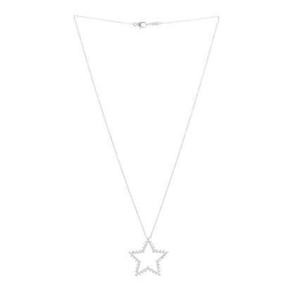 Tiffany Platinum Diamond Star Pendant Necklace 3 of 5