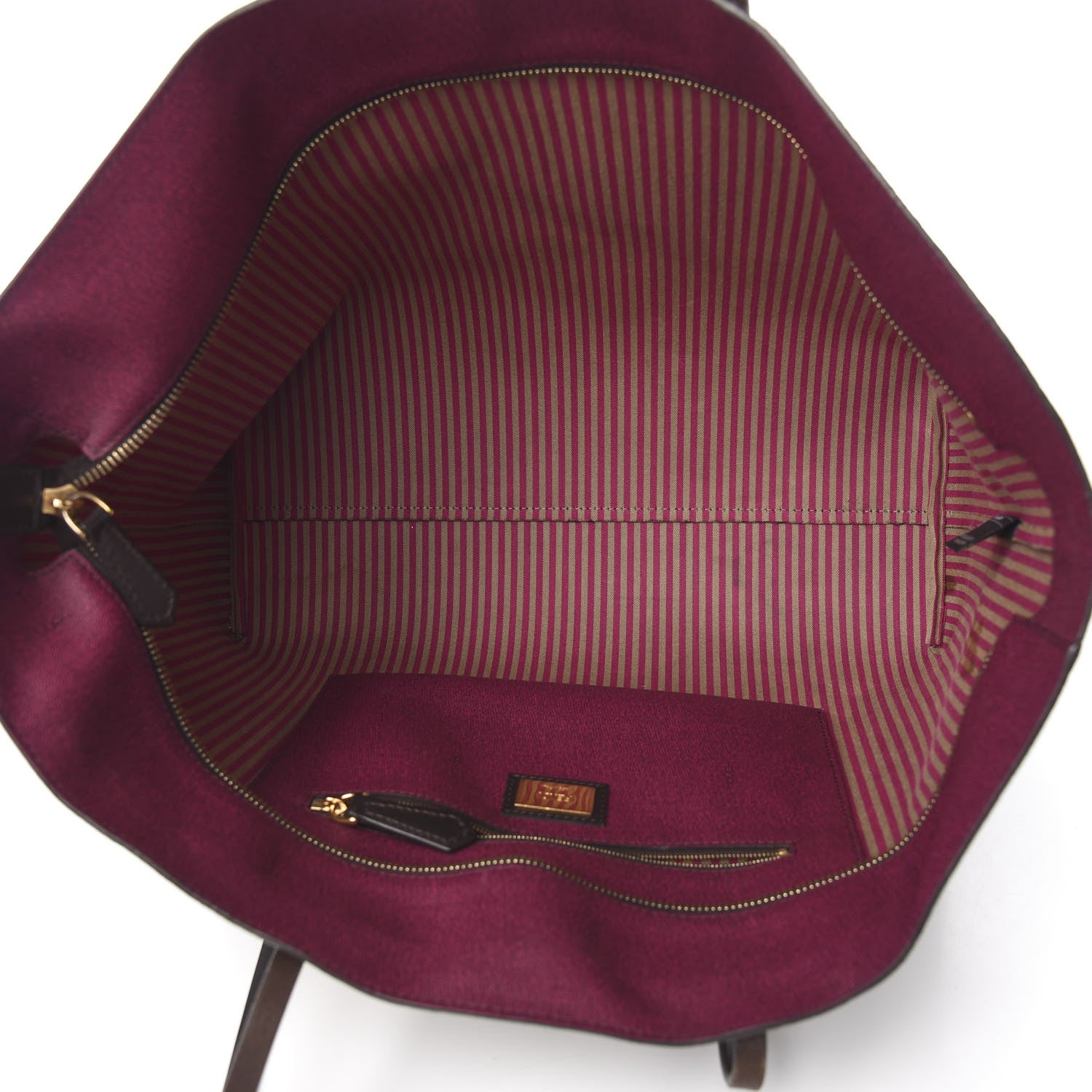 Fendi Zucca Spalmati Medium Roll Tote Tobacco Fuxia 4 of 10
