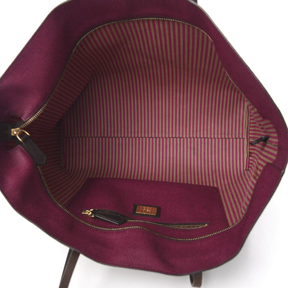 Fendi Zucca Spalmati Medium Roll Tote Tobacco Fuxia 4 of 10