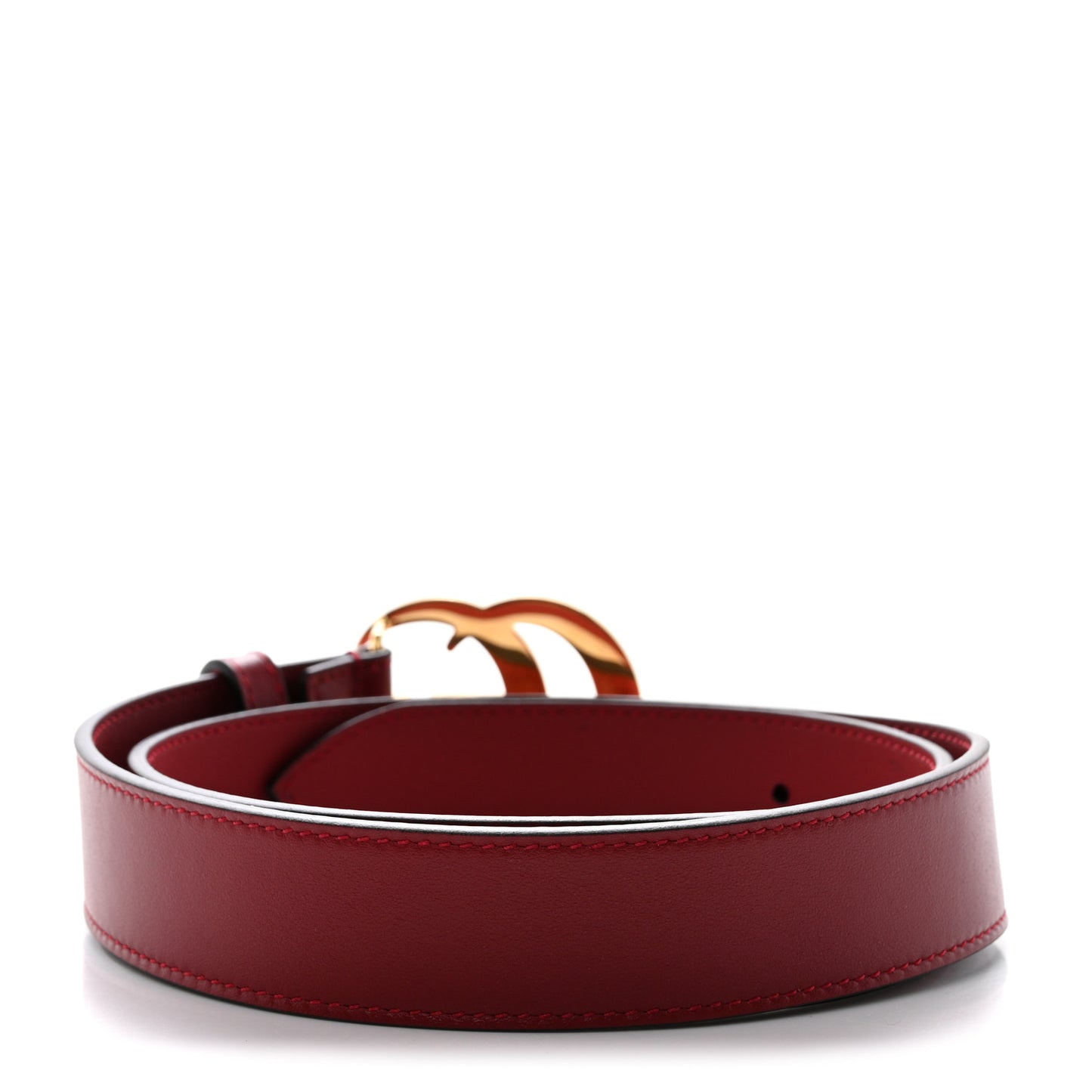 Plutone Calfskin Double G 30mm Belt 75 30 Red