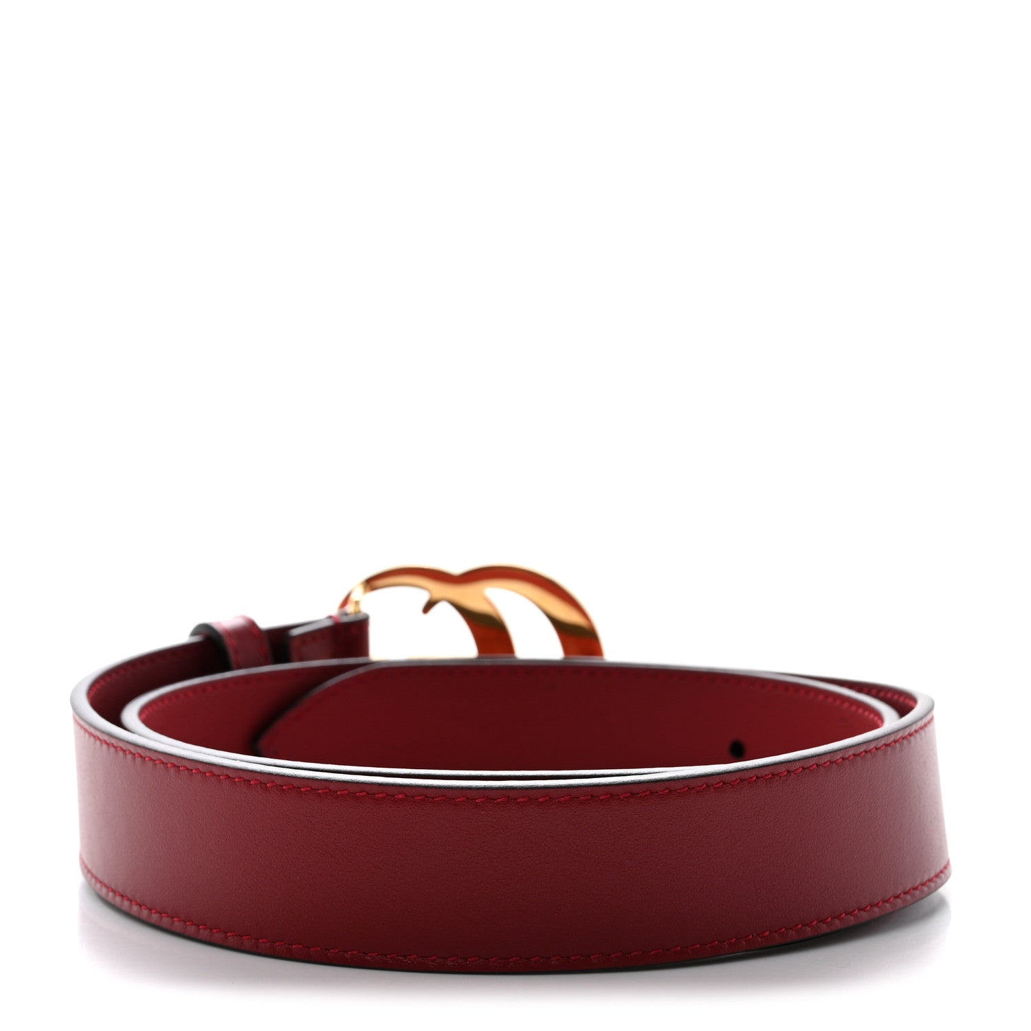 Gucci Plutone Calfskin Double G 30mm Belt 75 30 Red 2 of 6