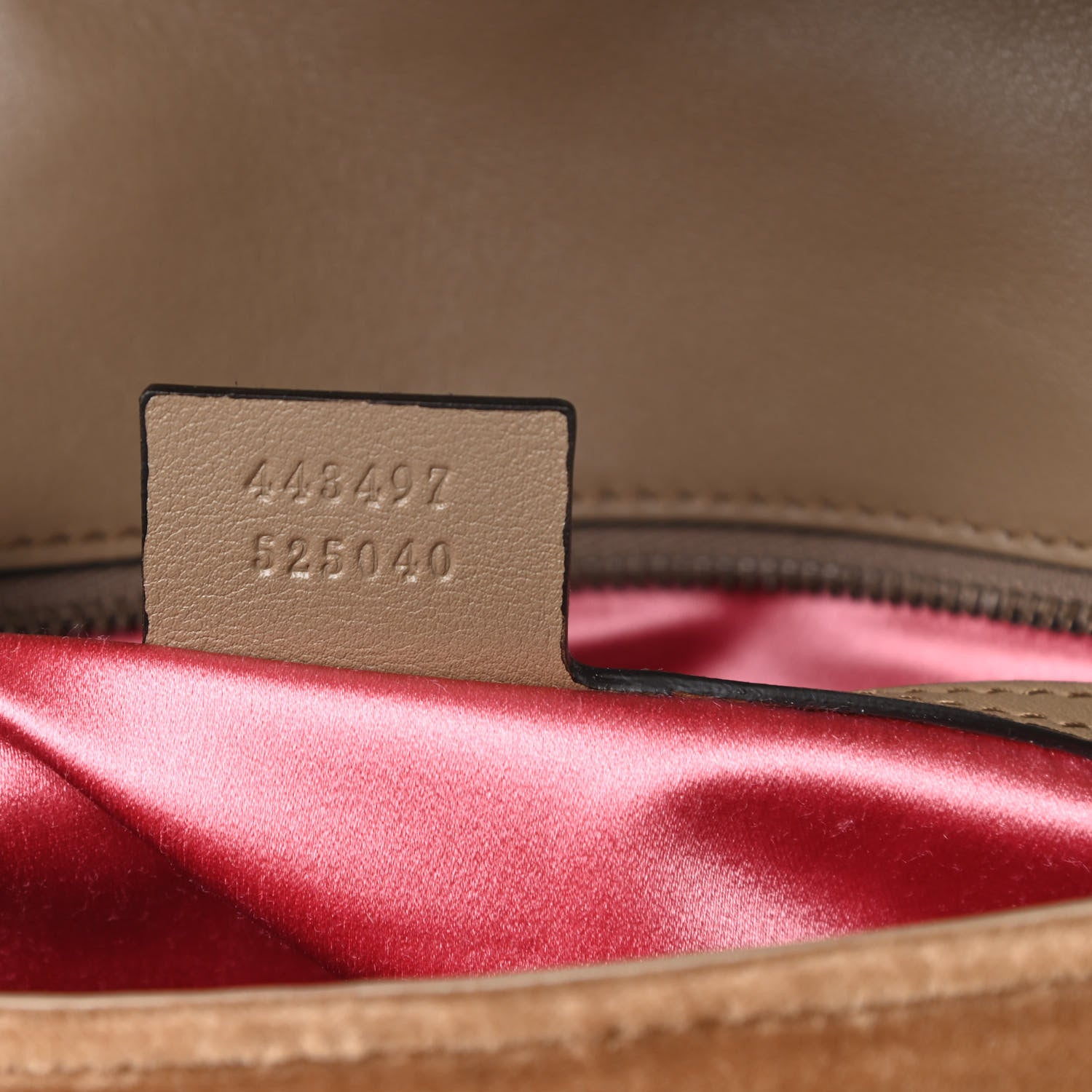 Gucci Velvet Matelasse Small GG Marmont Shoulder Bag Taupe 7 of 13