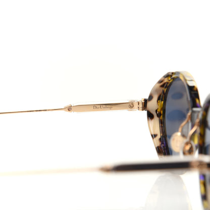 Christian Dior Acetate Leaf Print Umbrage Round Sunglasses Green Foliage 6 of 6
