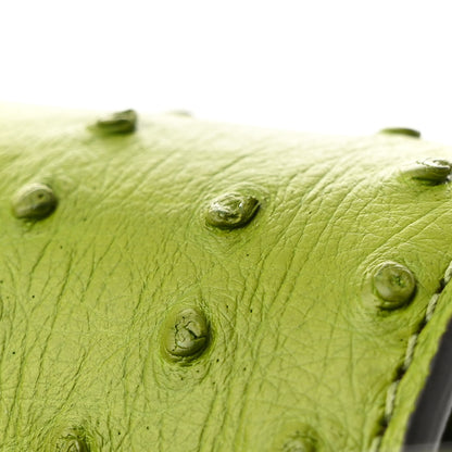 Gucci Ostrich Medium Horsebit 1955 Shoulder Bag Lemon Grass 11 of 13