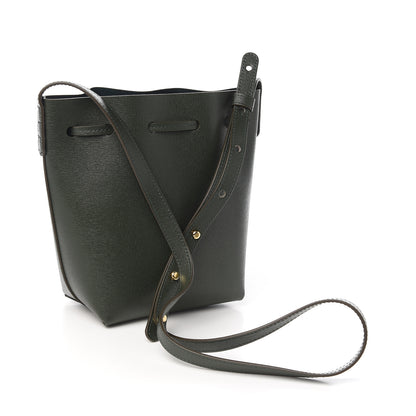Mansur Gavriel Saffiano Mini Mini Bucket Bag Dark Green 2 of 8